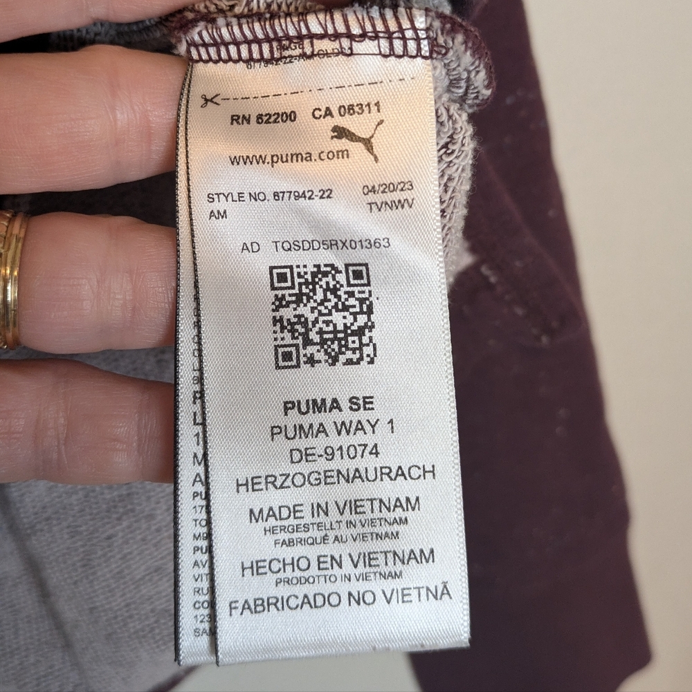 Puma Maroon Crewneck Sweatshirt - Picture 5 of 8